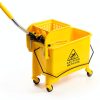 Industrial Mop Bucket Generic 5.28 Gallon Yellow with Side Wringer-7