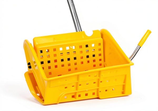 Industrial Mop Bucket Generic 5.28 Gallon Yellow with Side Wringer-3