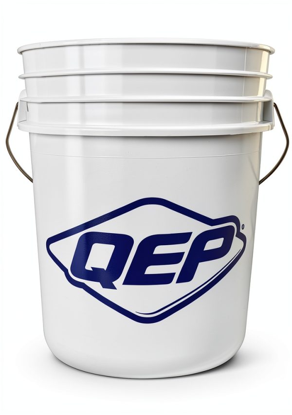 5 Gallon Mixing Bucket QEP 90 mil HDPE White Round Bucket-0
