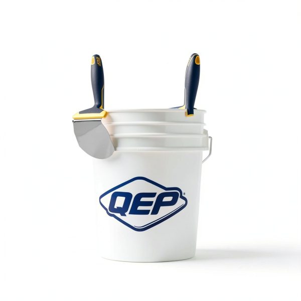 5 Gallon Mixing Bucket QEP 90 mil HDPE White Round Bucket-1