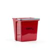 Restaurantware Clean Tek 6 Quart Cleaning Bucket, Red 6 Qt Utility-3