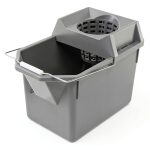 Rubbermaid Commercial Products, 15-Quart Lightweght Pail/Mop Bucket with Mop Strainer/Wringer Combo, Gray, Heavy Duty Mopping/Cleaning for Professional/Janitorial Use-0