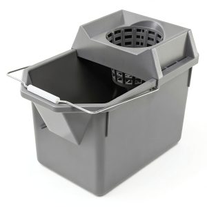 Rubbermaid Commercial Products, 15-Quart Lightweght Pail/Mop Bucket with Mop Strainer/Wringer Combo, Gray, Heavy Duty Mopping/Cleaning for Professional/Janitorial Use-0