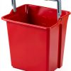 Restaurantware Clean Tek 6 Quart Cleaning Bucket, Red 6 Qt Utility-10