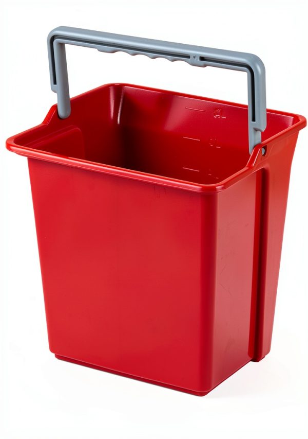 Restaurantware Clean Tek 6 Quart Cleaning Bucket, Red 6 Qt Utility-10