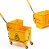 Industrial Mop Bucket Generic 5.28 Gallon Yellow with Side Wringer-6