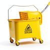Industrial Mop Bucket Generic 5.28 Gallon Yellow with Side Wringer-5