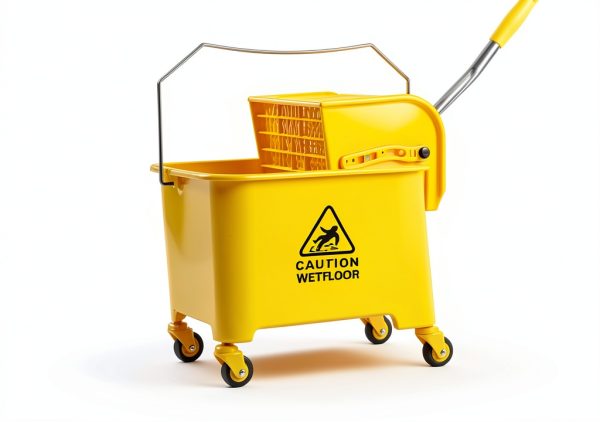 Industrial Mop Bucket Generic 5.28 Gallon Yellow with Side Wringer-5