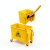 Industrial Mop Bucket Generic 5.28 Gallon Yellow with Side Wringer-4