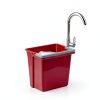 Restaurantware Clean Tek 6 Quart Cleaning Bucket, Red 6 Qt Utility-2
