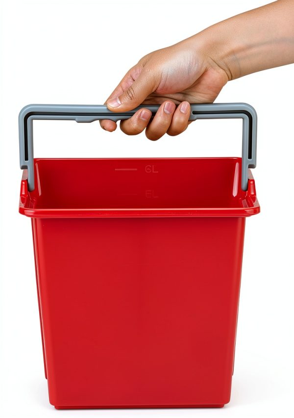 Restaurantware Clean Tek 6 Quart Cleaning Bucket, Red 6 Qt Utility-9