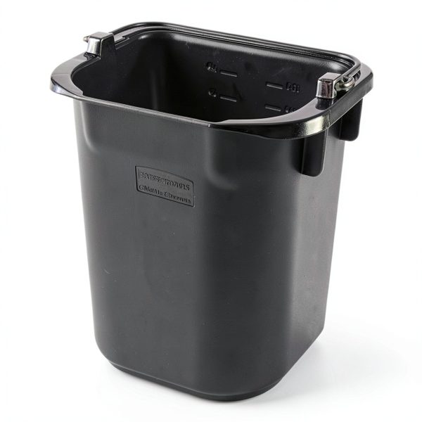 Rubbermaid Heavy-Duty 5-Quart Black Cleaning Pail Spout Handle-0