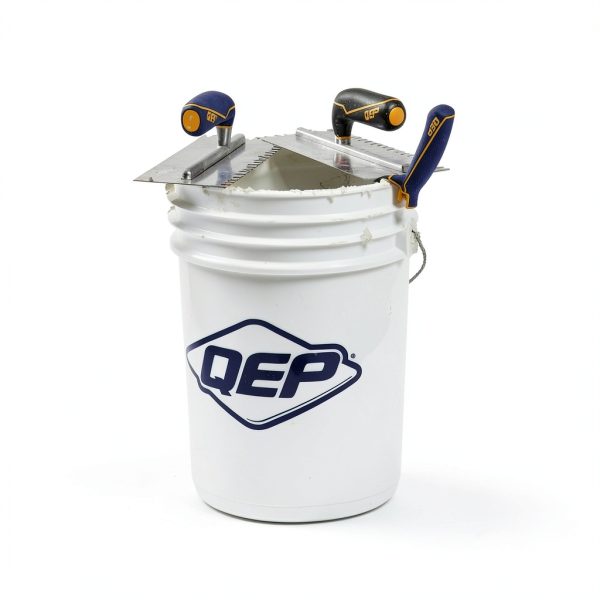 5 Gallon Mixing Bucket QEP 90 mil HDPE White Round Bucket-4